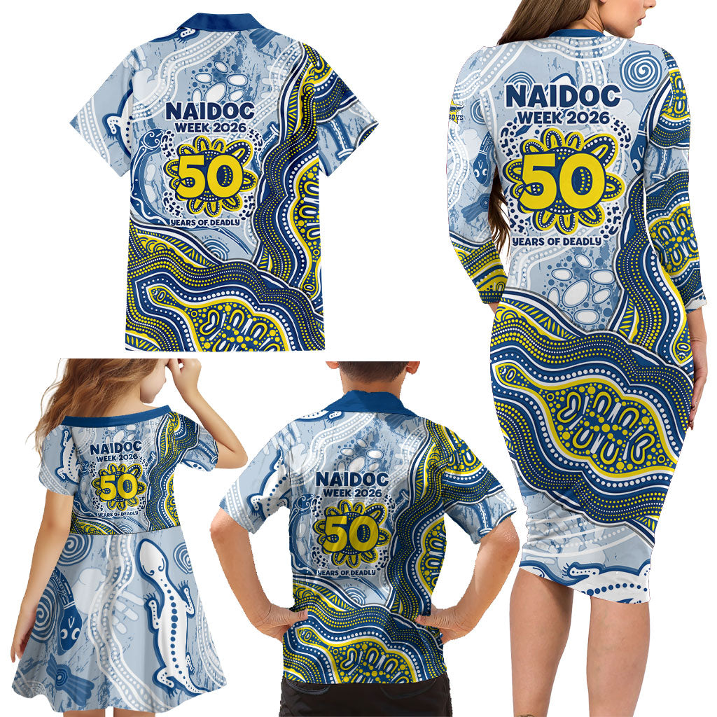 North Queensland Cowboys NAIDOC Week 2026 Family Matching Long Sleeve Bodycon Dress and Hawaiian Shirt First Nations of Australia Aboriginal Mascot Rugby