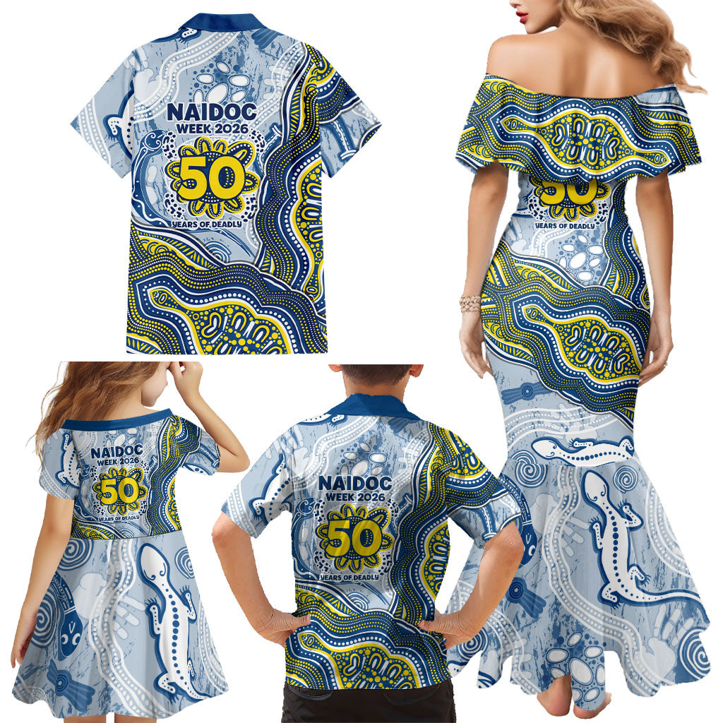 North Queensland Cowboys NAIDOC Week 2026 Family Matching Mermaid Dress and Hawaiian Shirt First Nations of Australia Aboriginal Mascot Rugby