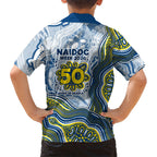 North Queensland Cowboys NAIDOC Week 2026 Family Matching Off The Shoulder Long Sleeve Dress and Hawaiian Shirt First Nations of Australia Aboriginal Mascot Rugby