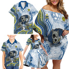 North Queensland Cowboys NAIDOC Week 2026 Family Matching Off Shoulder Short Dress and Hawaiian Shirt First Nations of Australia Aboriginal Mascot Rugby