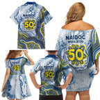 North Queensland Cowboys NAIDOC Week 2026 Family Matching Off Shoulder Short Dress and Hawaiian Shirt First Nations of Australia Aboriginal Mascot Rugby
