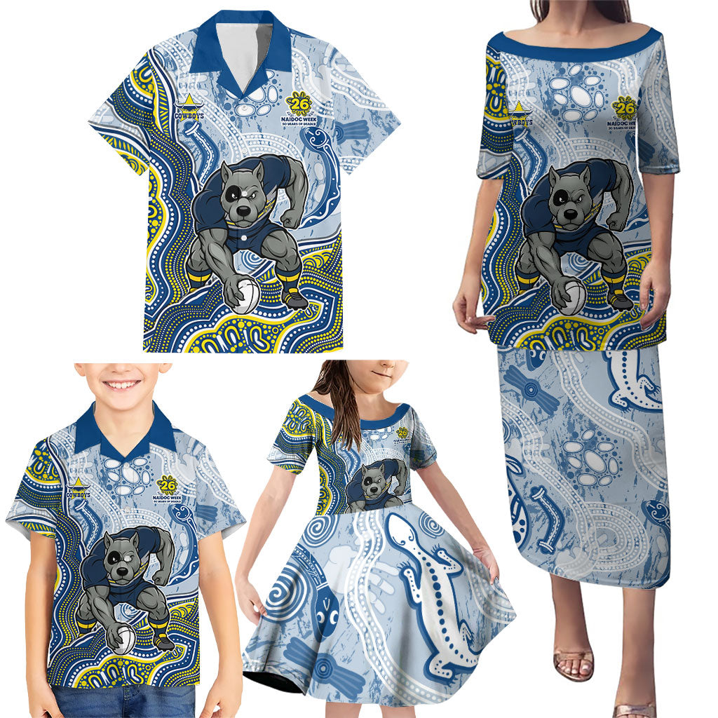 North Queensland Cowboys NAIDOC Week 2026 Family Matching Puletasi and Hawaiian Shirt First Nations of Australia Aboriginal Mascot Rugby