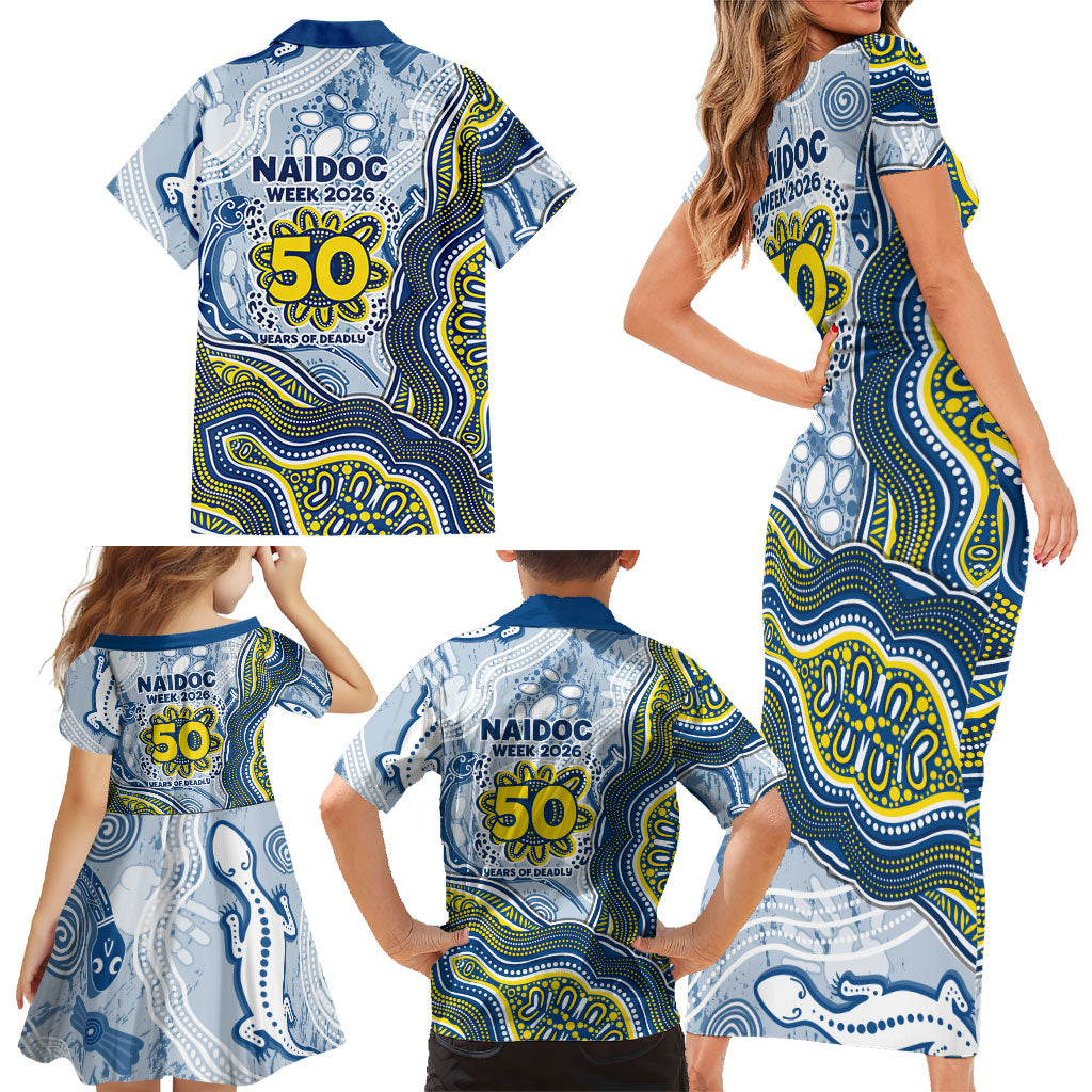 North Queensland Cowboys NAIDOC Week 2026 Family Matching Short Sleeve Bodycon Dress and Hawaiian Shirt First Nations of Australia Aboriginal Mascot Rugby