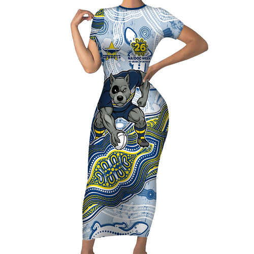 North Queensland Cowboys NAIDOC Week 2026 Family Matching Short Sleeve Bodycon Dress and Hawaiian Shirt First Nations of Australia Aboriginal Mascot Rugby