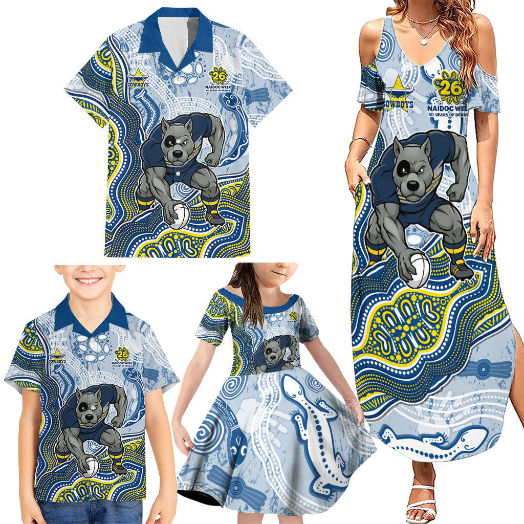 North Queensland Cowboys NAIDOC Week 2026 Family Matching Summer Maxi Dress and Hawaiian Shirt First Nations of Australia Aboriginal Mascot Rugby