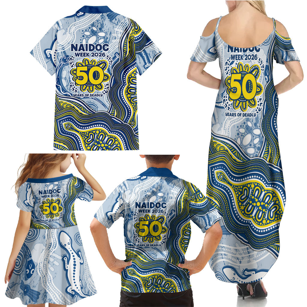 North Queensland Cowboys NAIDOC Week 2026 Family Matching Summer Maxi Dress and Hawaiian Shirt First Nations of Australia Aboriginal Mascot Rugby