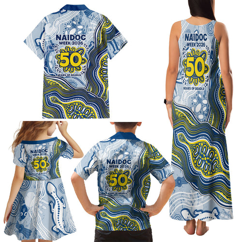 North Queensland Cowboys NAIDOC Week 2026 Family Matching Tank Maxi Dress and Hawaiian Shirt First Nations of Australia Aboriginal Mascot Rugby