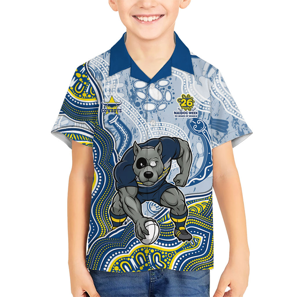 North Queensland Cowboys NAIDOC Week 2026 Kid Hawaiian Shirt First Nations of Australia Aboriginal Mascot Rugby