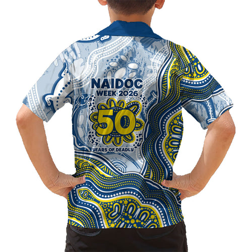 North Queensland Cowboys NAIDOC Week 2026 Kid Hawaiian Shirt First Nations of Australia Aboriginal Mascot Rugby