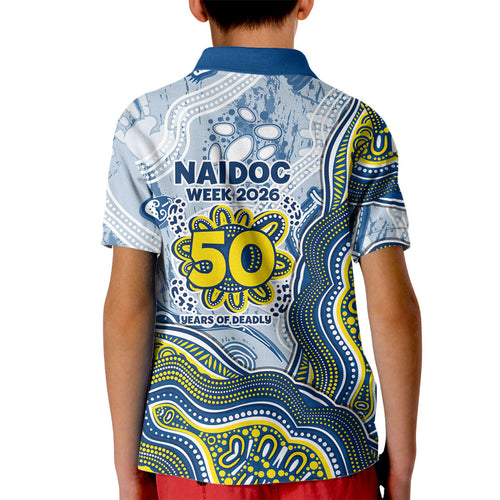 North Queensland Cowboys NAIDOC Week 2026 Kid Polo Shirt First Nations of Australia Aboriginal Mascot Rugby