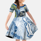 North Queensland Cowboys NAIDOC Week 2026 Kid Short Sleeve Dress First Nations of Australia Aboriginal Mascot Rugby