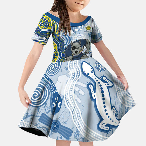 North Queensland Cowboys NAIDOC Week 2026 Kid Short Sleeve Dress First Nations of Australia Aboriginal Mascot Rugby