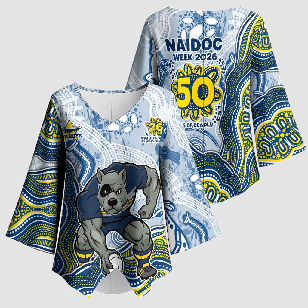North Queensland Cowboys NAIDOC Week 2026 Kimono Sleeve Blouse First Nations of Australia Aboriginal Mascot Rugby