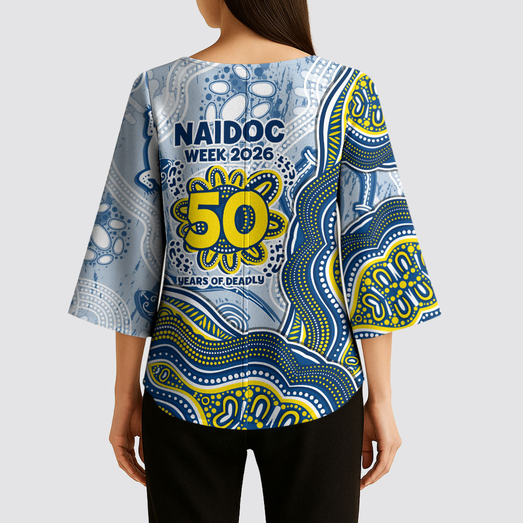 North Queensland Cowboys NAIDOC Week 2026 Kimono Sleeve Blouse First Nations of Australia Aboriginal Mascot Rugby