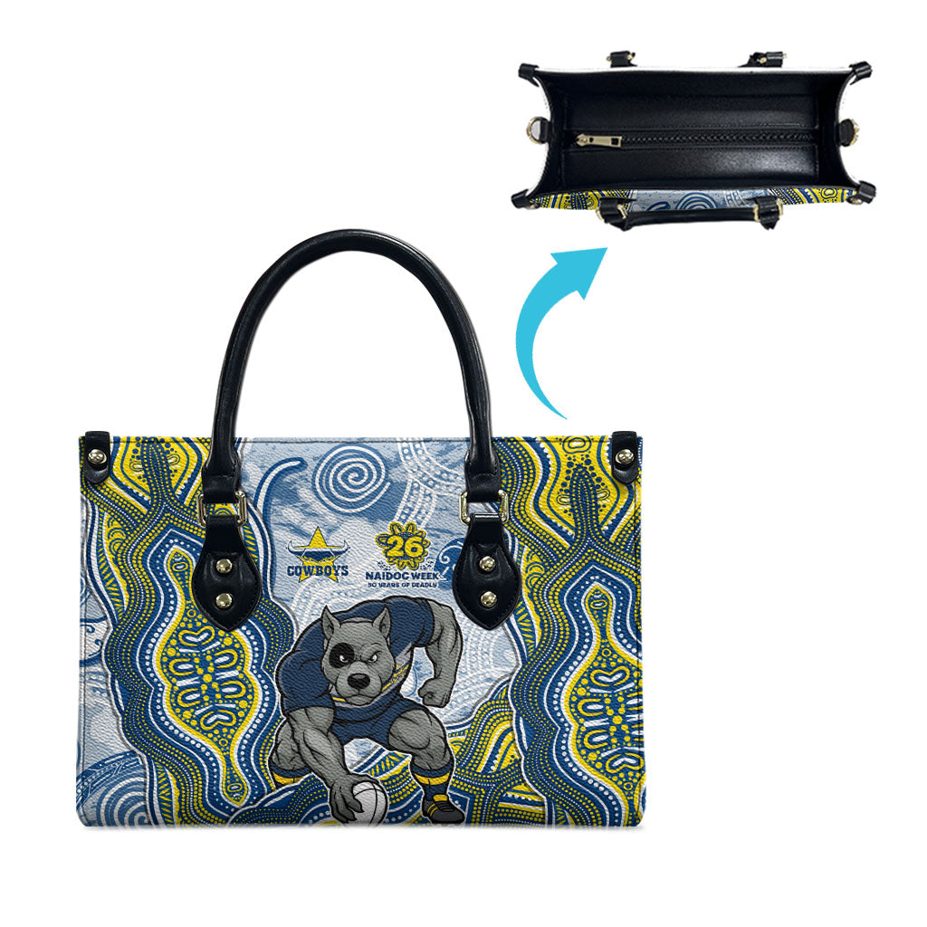 North Queensland Cowboys NAIDOC Week 2026 Leather Bag First Nations of Australia Aboriginal Mascot Rugby