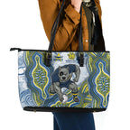 North Queensland Cowboys NAIDOC Week 2026 Leather Tote Bag First Nations of Australia Aboriginal Mascot Rugby