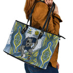 North Queensland Cowboys NAIDOC Week 2026 Leather Tote Bag First Nations of Australia Aboriginal Mascot Rugby