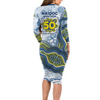 North Queensland Cowboys NAIDOC Week 2026 Long Sleeve Bodycon Dress First Nations of Australia Aboriginal Mascot Rugby