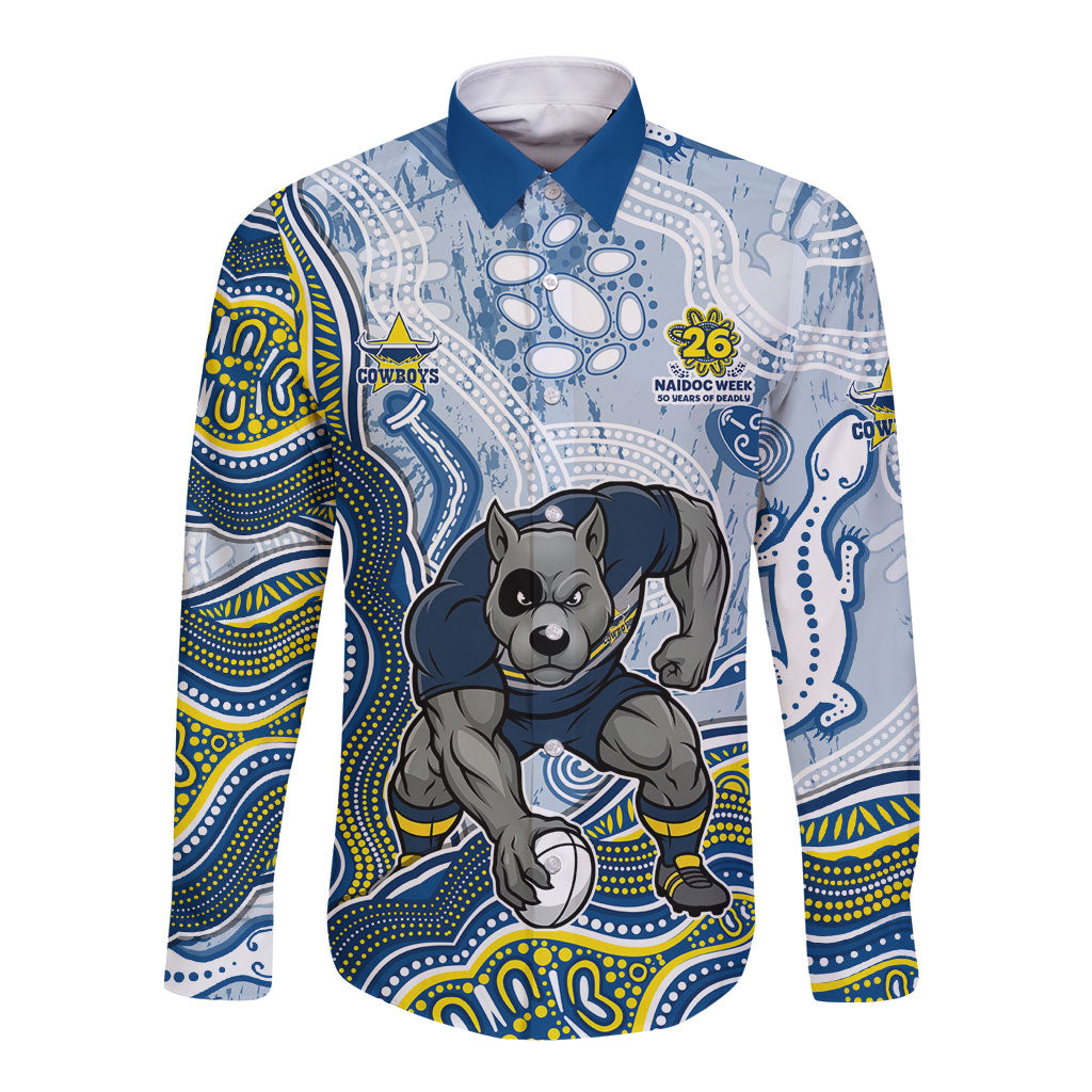 North Queensland Cowboys NAIDOC Week 2026 Long Sleeve Button Shirt First Nations of Australia Aboriginal Mascot Rugby