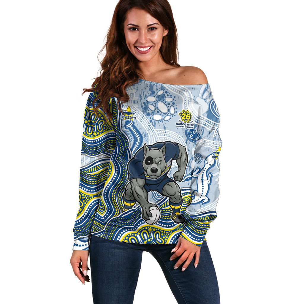 North Queensland Cowboys NAIDOC Week 2026 Off Shoulder Sweater First Nations of Australia Aboriginal Mascot Rugby