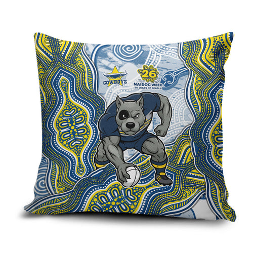 North Queensland Cowboys NAIDOC Week 2026 Pillow Cover First Nations of Australia Aboriginal Mascot Rugby