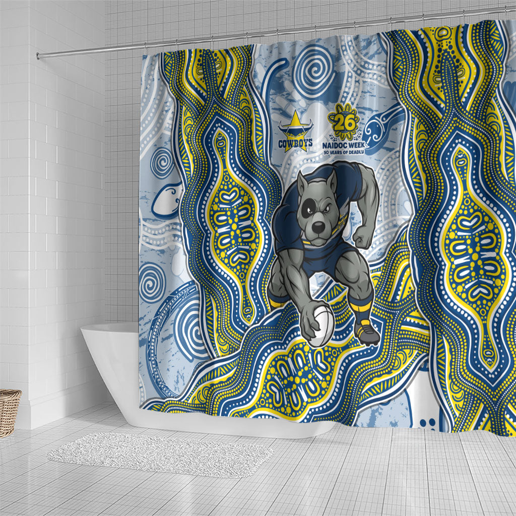 North Queensland Cowboys NAIDOC Week 2026 Shower Curtain First Nations of Australia Aboriginal Mascot Rugby