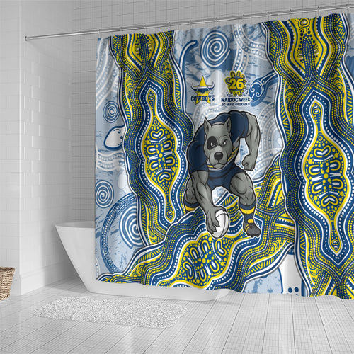North Queensland Cowboys NAIDOC Week 2026 Shower Curtain First Nations of Australia Aboriginal Mascot Rugby
