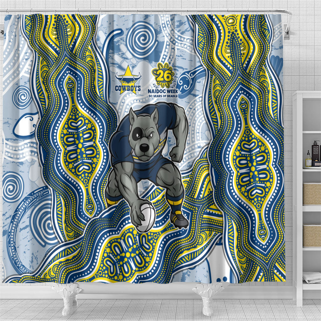 North Queensland Cowboys NAIDOC Week 2026 Shower Curtain First Nations of Australia Aboriginal Mascot Rugby