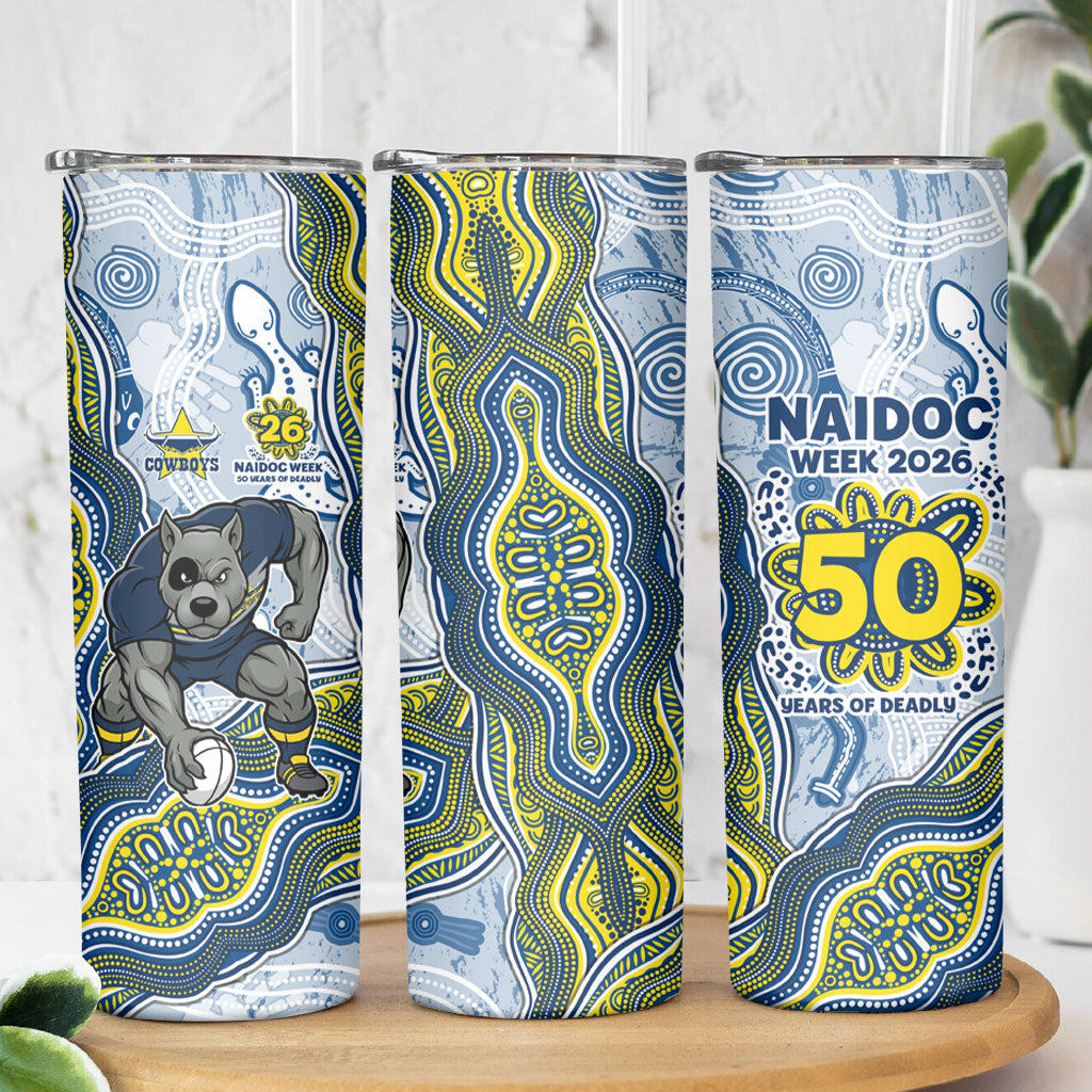 North Queensland Cowboys NAIDOC Week 2026 Skinny Tumbler First Nations of Australia Aboriginal Mascot Rugby