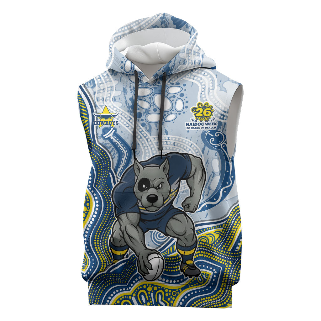 North Queensland Cowboys NAIDOC Week 2026 Sleeveless Hoodie First Nations of Australia Aboriginal Mascot Rugby