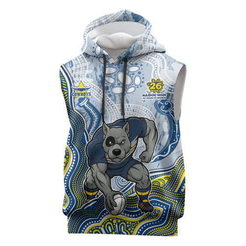 North Queensland Cowboys NAIDOC Week 2026 Sleeveless Hoodie First Nations of Australia Aboriginal Mascot Rugby