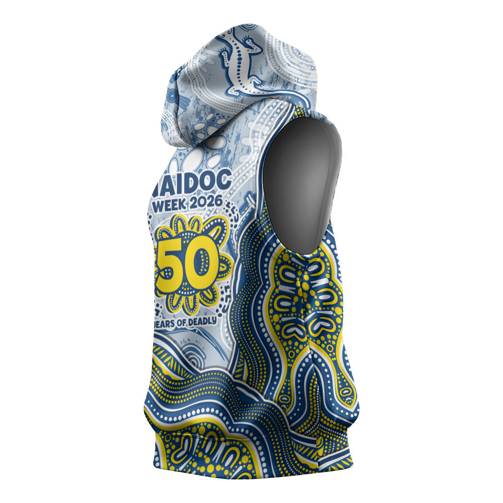 North Queensland Cowboys NAIDOC Week 2026 Sleeveless Hoodie First Nations of Australia Aboriginal Mascot Rugby