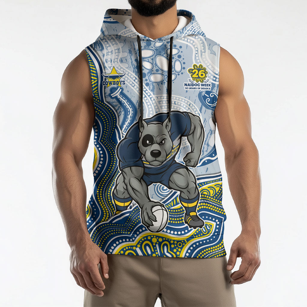 North Queensland Cowboys NAIDOC Week 2026 Sleeveless Hoodie First Nations of Australia Aboriginal Mascot Rugby