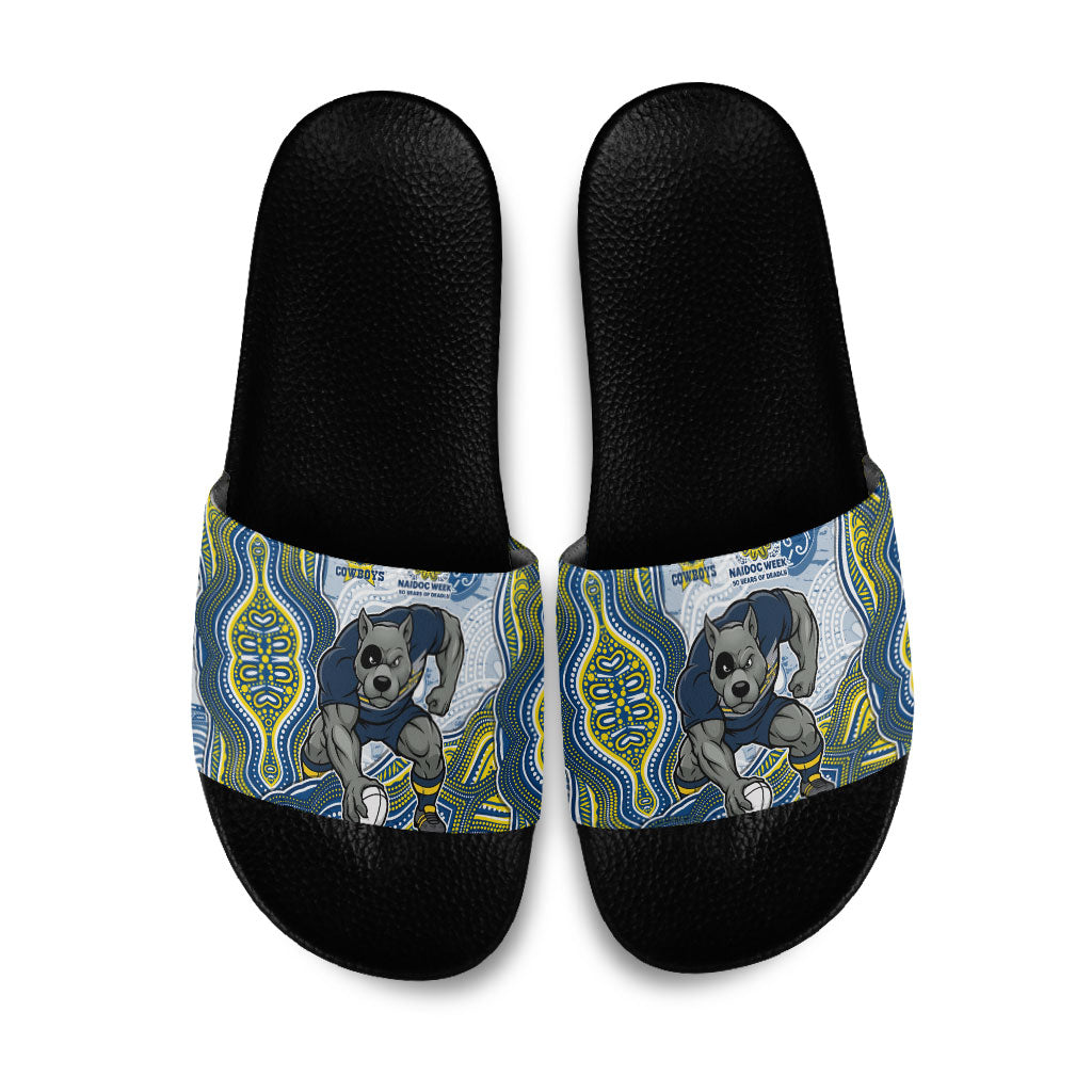 North Queensland Cowboys NAIDOC Week 2026 Slide Sandals First Nations of Australia Aboriginal Mascot Rugby