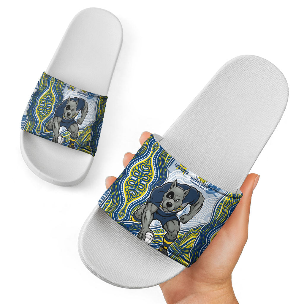 North Queensland Cowboys NAIDOC Week 2026 Slide Sandals First Nations of Australia Aboriginal Mascot Rugby