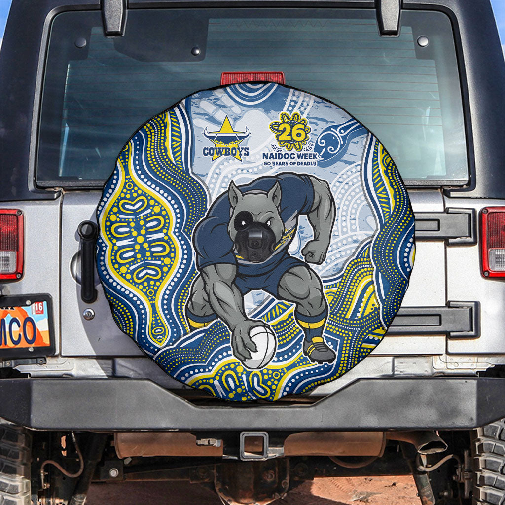 North Queensland Cowboys NAIDOC Week 2026 Spare Tire Cover First Nations of Australia Aboriginal Mascot Rugby