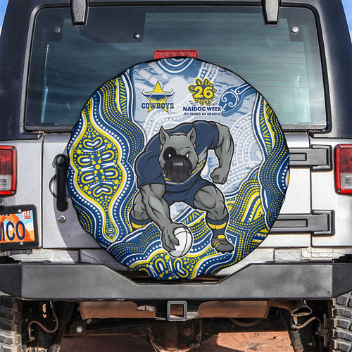 North Queensland Cowboys NAIDOC Week 2026 Spare Tire Cover First Nations of Australia Aboriginal Mascot Rugby