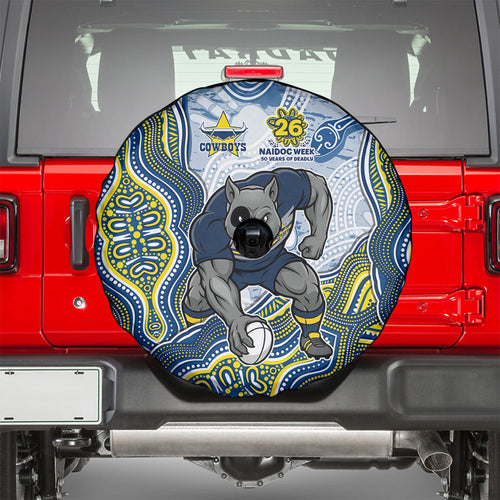 North Queensland Cowboys NAIDOC Week 2026 Spare Tire Cover First Nations of Australia Aboriginal Mascot Rugby