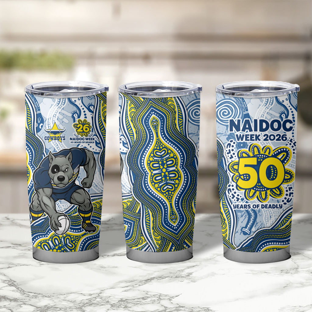 North Queensland Cowboys NAIDOC Week 2026 Tumbler Cup First Nations of Australia Aboriginal Mascot Rugby