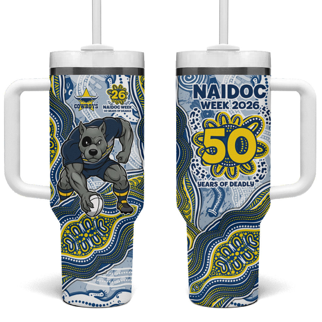 North Queensland Cowboys NAIDOC Week 2026 Tumbler With Handle First Nations of Australia Aboriginal Mascot Rugby