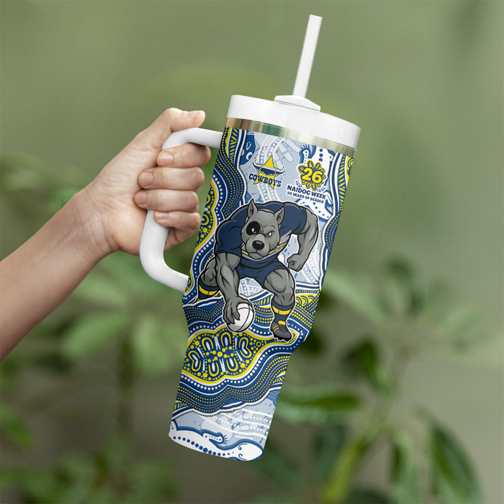 North Queensland Cowboys NAIDOC Week 2026 Tumbler With Handle First Nations of Australia Aboriginal Mascot Rugby