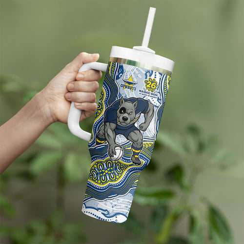 North Queensland Cowboys NAIDOC Week 2026 Tumbler With Handle First Nations of Australia Aboriginal Mascot Rugby