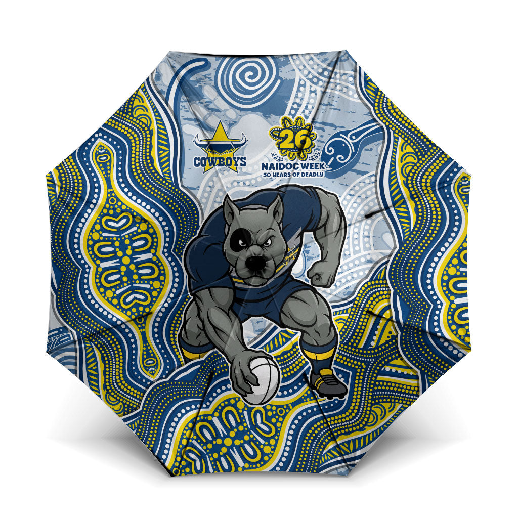 North Queensland Cowboys NAIDOC Week 2026 Umbrella First Nations of Australia Aboriginal Mascot Rugby
