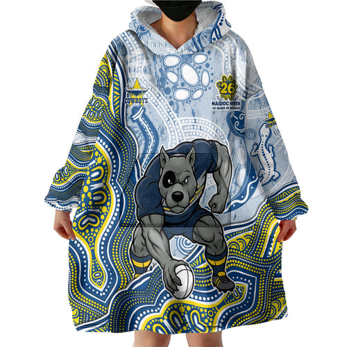 North Queensland Cowboys NAIDOC Week 2026 Wearable Blanket Hoodie First Nations of Australia Aboriginal Mascot Rugby