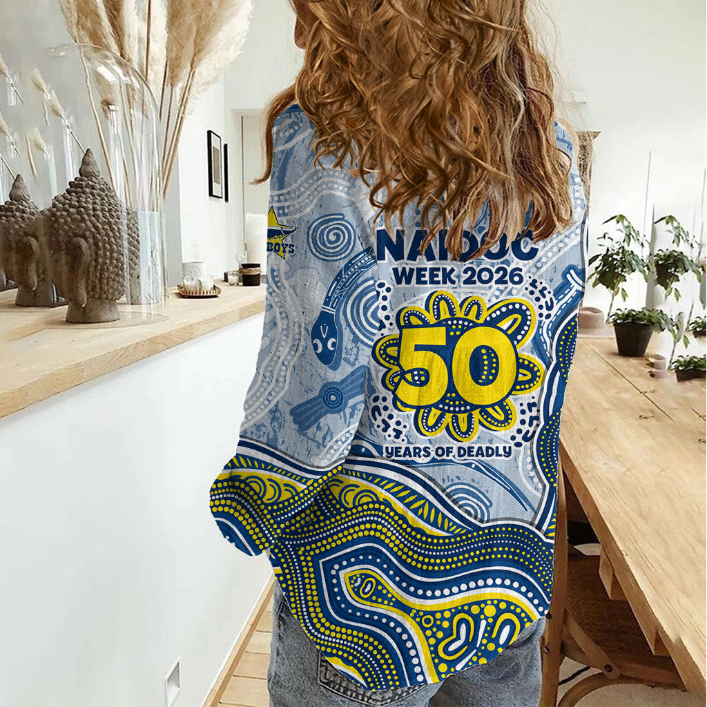 North Queensland Cowboys NAIDOC Week 2026 Women Casual Shirt First Nations of Australia Aboriginal Mascot Rugby