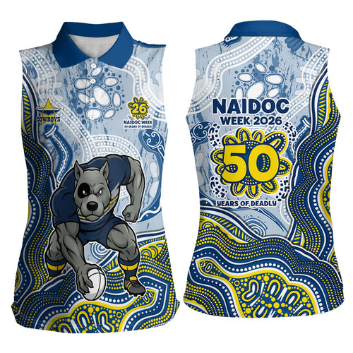 North Queensland Cowboys NAIDOC Week 2026 Women Sleeveless Polo Shirt First Nations of Australia Aboriginal Mascot Rugby