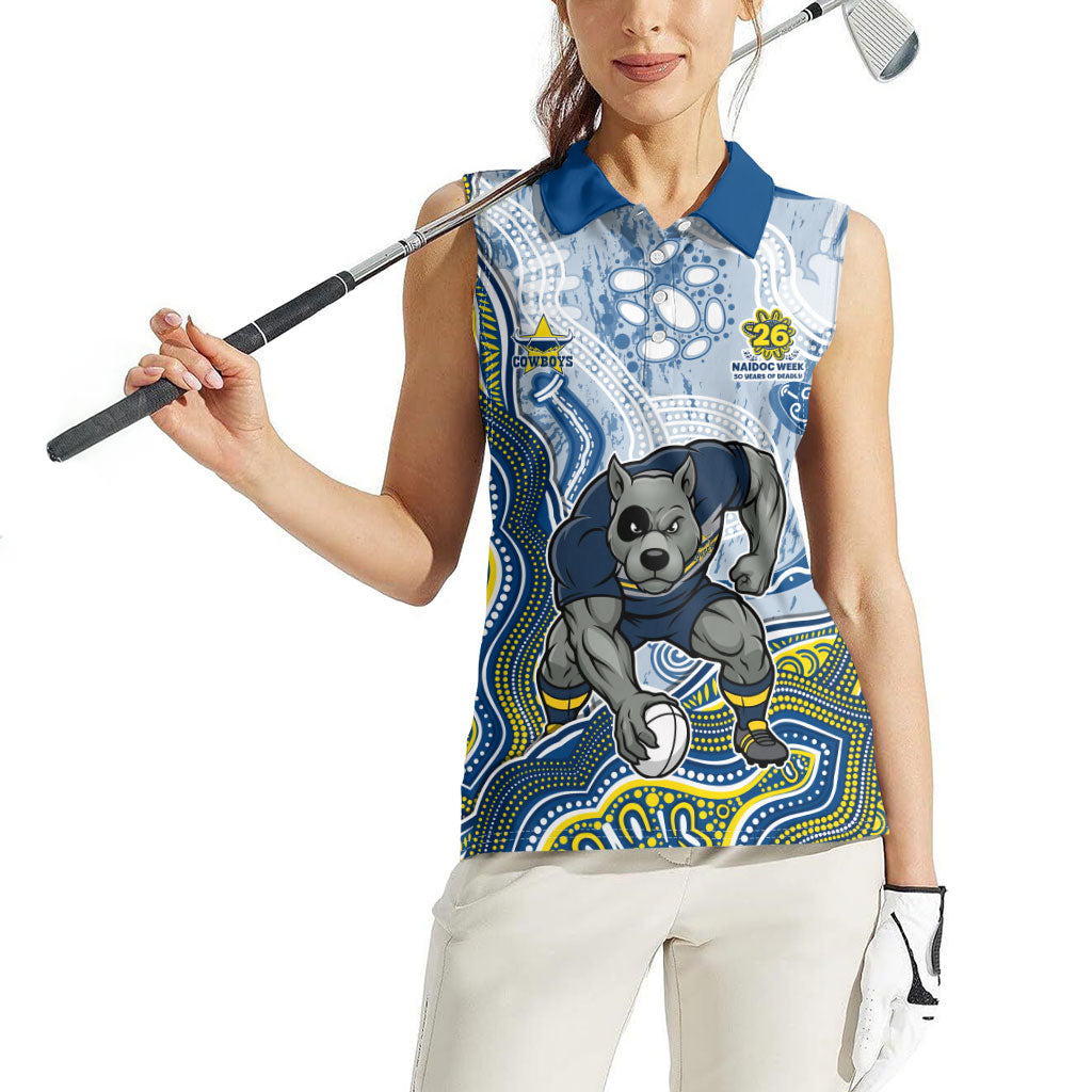 North Queensland Cowboys NAIDOC Week 2026 Women Sleeveless Polo Shirt First Nations of Australia Aboriginal Mascot Rugby