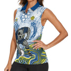North Queensland Cowboys NAIDOC Week 2026 Women Sleeveless Polo Shirt First Nations of Australia Aboriginal Mascot Rugby