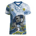 North Queensland Cowboys NAIDOC Week 2026 Women V-Neck T-Shirt First Nations of Australia Aboriginal Mascot Rugby