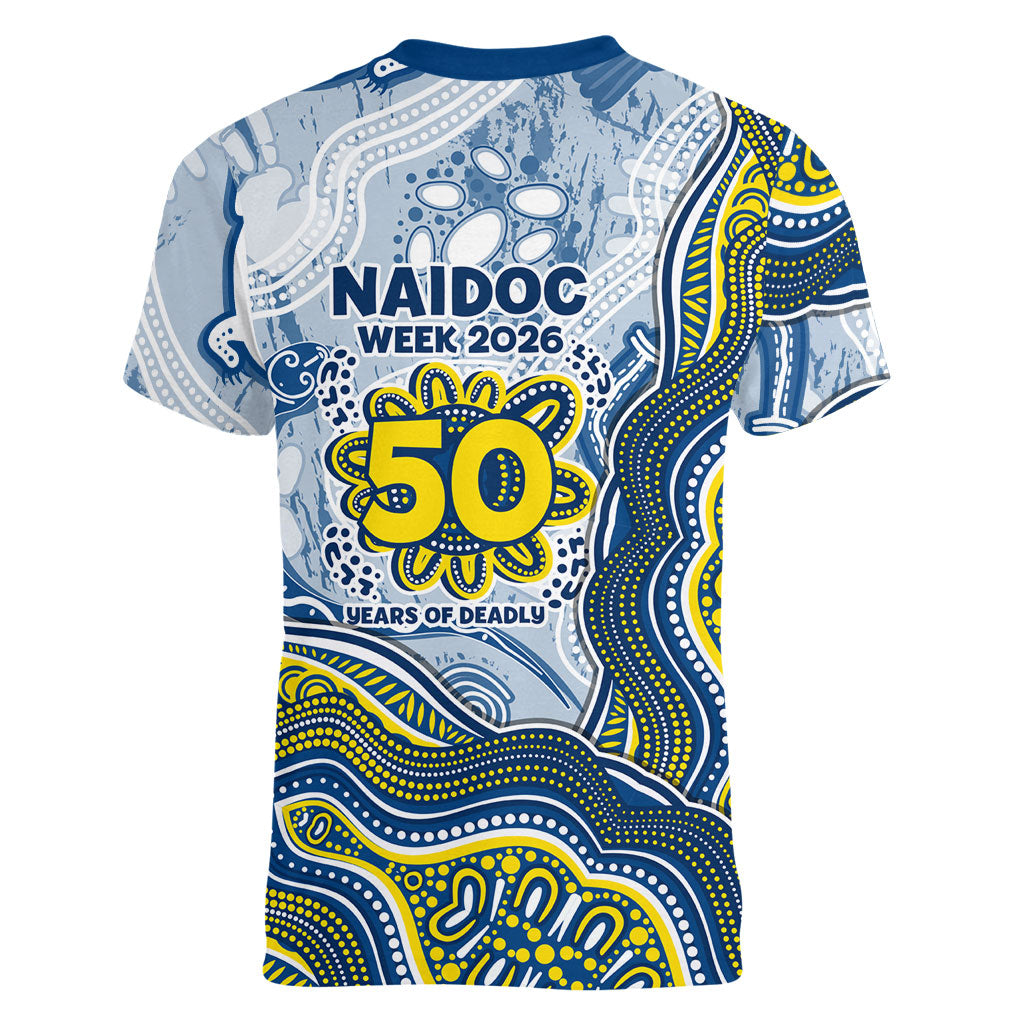 North Queensland Cowboys NAIDOC Week 2026 Women V-Neck T-Shirt First Nations of Australia Aboriginal Mascot Rugby